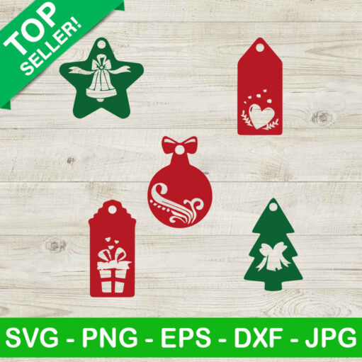 Christmas Gift Tags SVG, Christmas Ornaments Gift Tags SVG, Gift Tags SVG