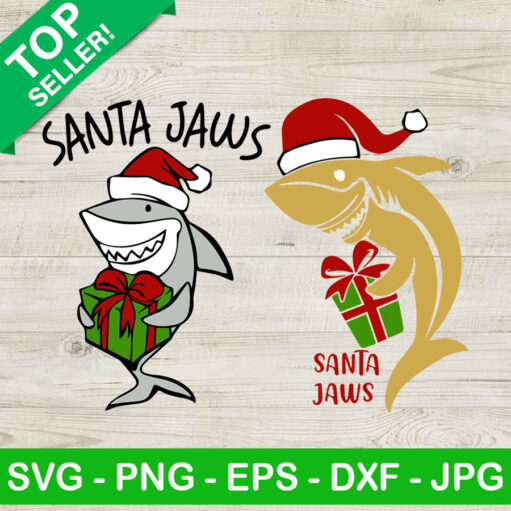 Cart 4 Christmas Shark Santa Jaws SVG, Santa Shark SVG, Christmas SVG