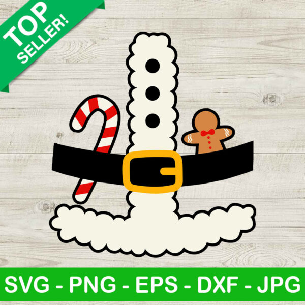 Christmas santa costume with candy cane SVG, Merry christmas SVG, Candy cane SVG