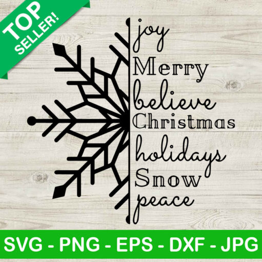 Christmas snowflake quotes SVG