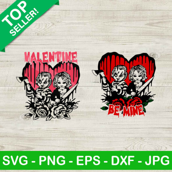 Chucky Be Mine Valentine SVG, Horror Valentine SVG, Happy Valentine Day SVG