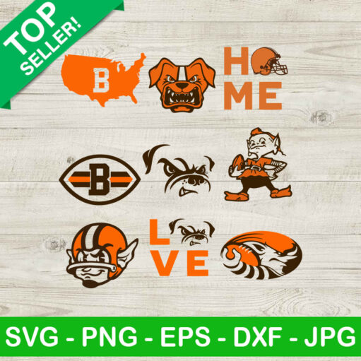 Cleveland browns bundle SVG, Cleveland browns logo SVG, Football logo SVG