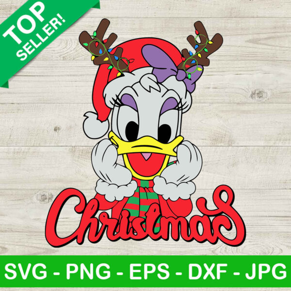 Daisy Duck Christmas SVG, Disney Daisy SVG, Merry christmas SVG