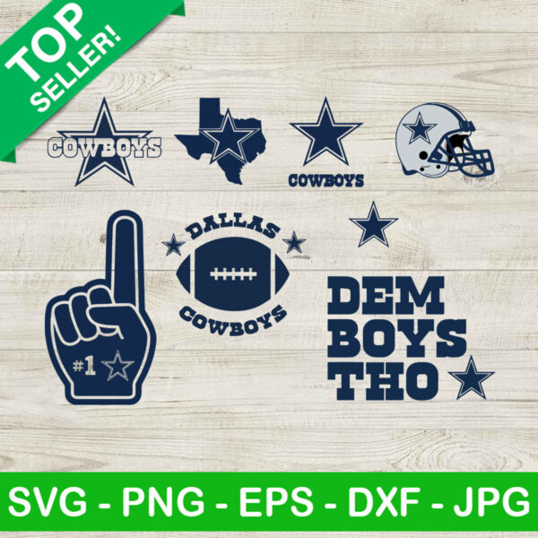 Dalas cowboys bundle SVG, Football cowboys SVG, Football team logo SVG