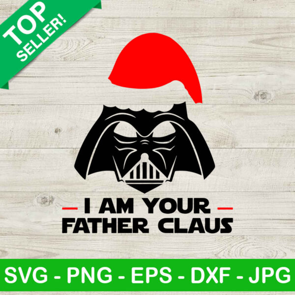 Darth vader father claus SVG, Darth Vader SVG, Santa claus hat SVG