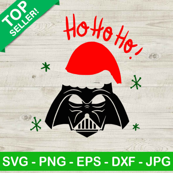 Darth vader star wars ho ho ho SVG, Star wars christmas SVG, Santa claus hat SVG