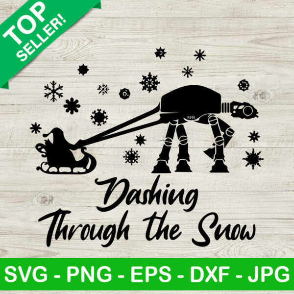 Dashing through the snow star wars SVG, Star Wars Walker Dashing Through the Snow SVG, Star war SVG