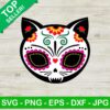 Dia de los muertos Cat SVG, Sugar skull cat SVG, Mexico cat skull SVG