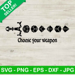 Dice Sword Choose Your Weapon SVG, Dungeons Dragons SVG, DD Sword SVG