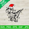 Dinosaur santa hat SVG, Tyrannosaurus christmas SVG, Tyrannosaurus rex SVG