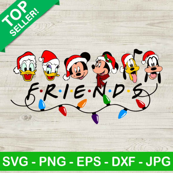 Disney Friends Christmas SVG, Disney Santa SVG, Mickey And Friends Christmas SVG