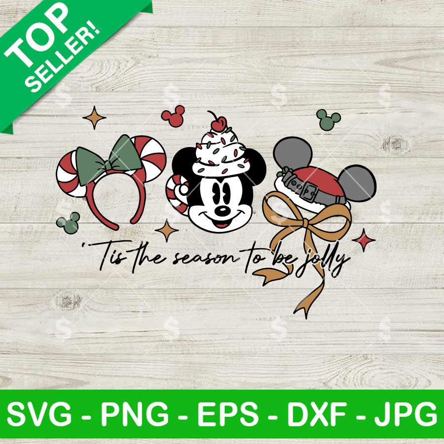 Disney Mickey Christmas Ears SVG