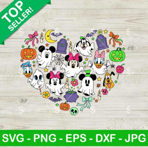 Disney Mouse Friends Heart SVG