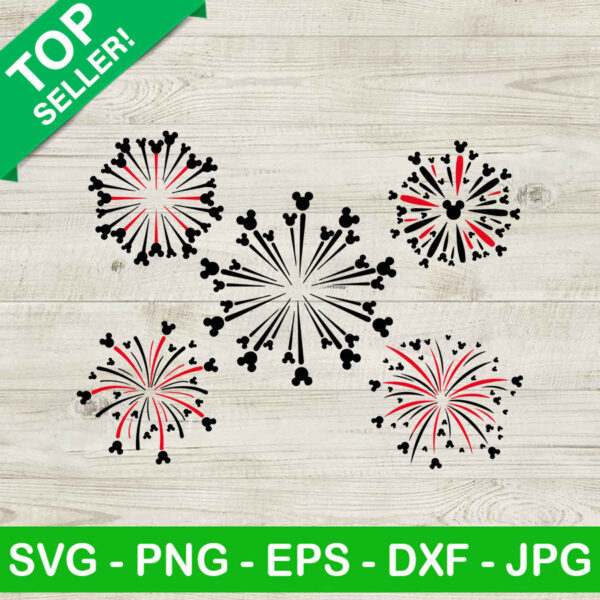 Disney fireworks SVG, Mikey fireworks SVG, Mikey mouse SVG