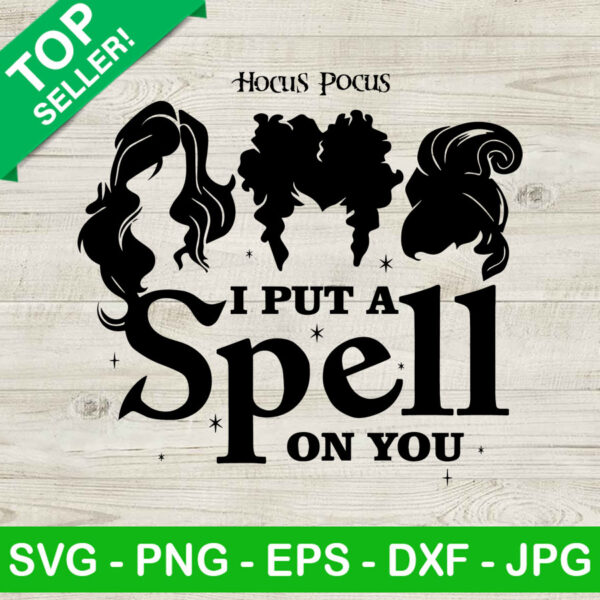 Disney hocus pocus put a spell on you SVG, I put a spell on you SVG, Hair witch halloween SVG