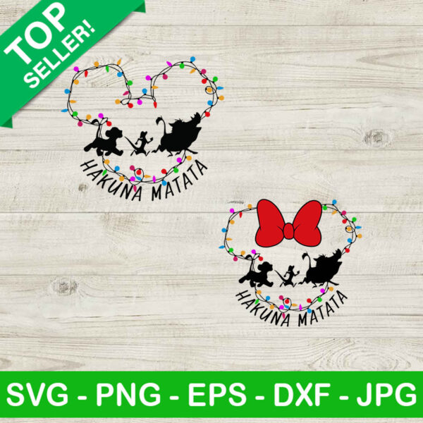 Disney lion king christmas SVG, Hakuna Matata SVG, Lion king SVG