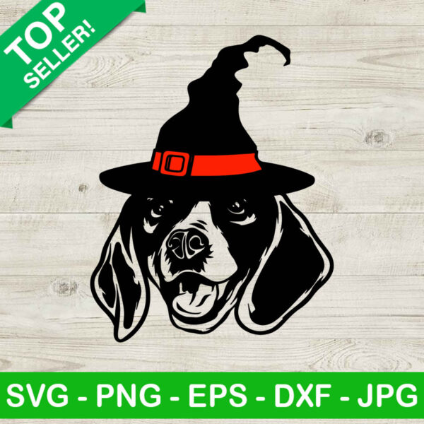 Dog witches hat SVG, Dog halloween SVG, Dog witch halloween SVG