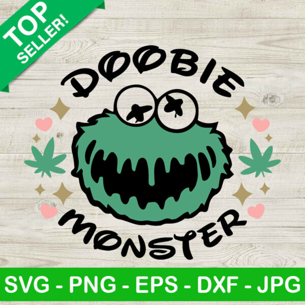 Doobie monster cookie SVG, Cookie monster SVG, Doobie face SVG
