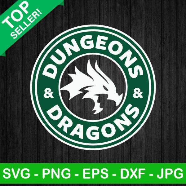 Dungeons And Dragons Starbucks Logo SVG, Dungeons Dragons Coffee SVG, DD SVG