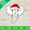 Elephant with santa hat SVG, Elephant with hat christmas SVG, Christmas SVG