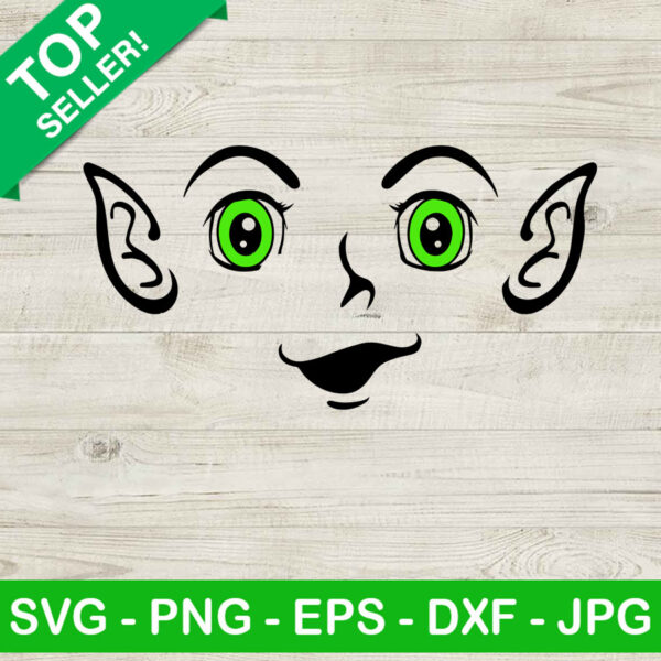 Elf boy face SVG, Elf face SVG, Elf boy SVG