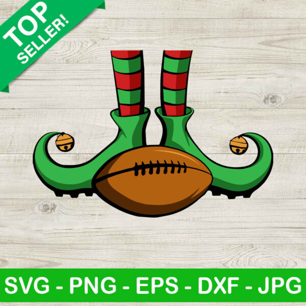 Elf football christmas SVG, Football merry christmas SVG, Christmas elf SVG