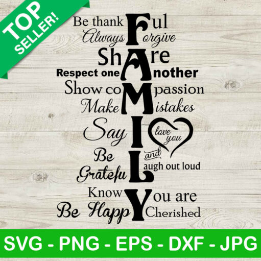 Family Be Thankful SVG