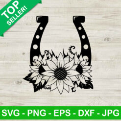 Floral Horse Shoe SVG, Horse Shoe SVG, Horse SVG