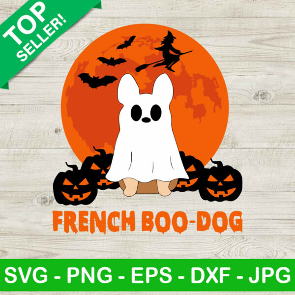French boo dog SVG, Dog halloween SVG, Boo dog halloween SVG