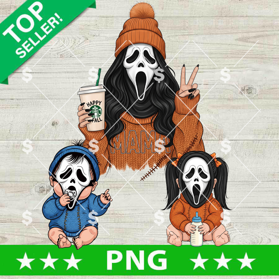 Ghostface Mama And Baby PNG