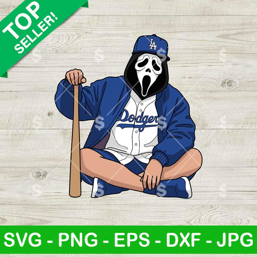 Ghostface LA Dodgers SVG