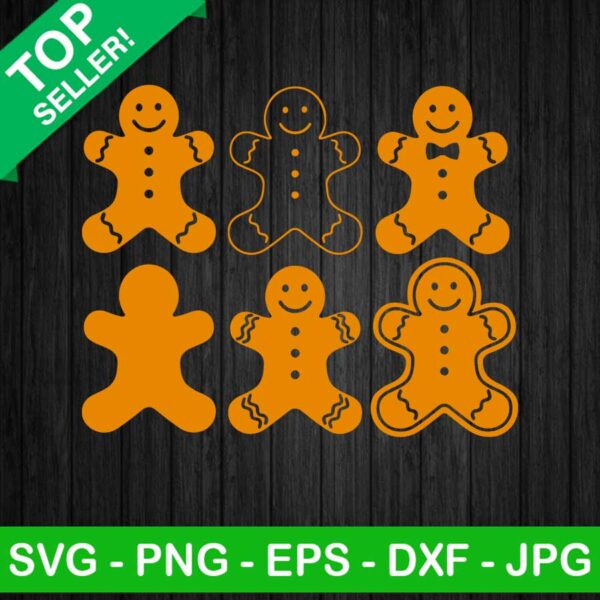 Ginger Bread Man Bundle SVG, Bundle Gingerbread SVG, Christmas SVG