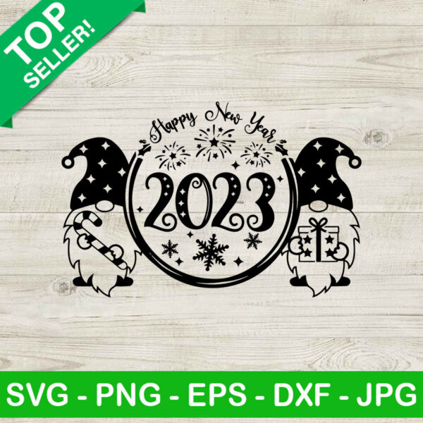 Gnomes Happy New Year SVG, Gnome SVG, Happy new year 2023 SVG