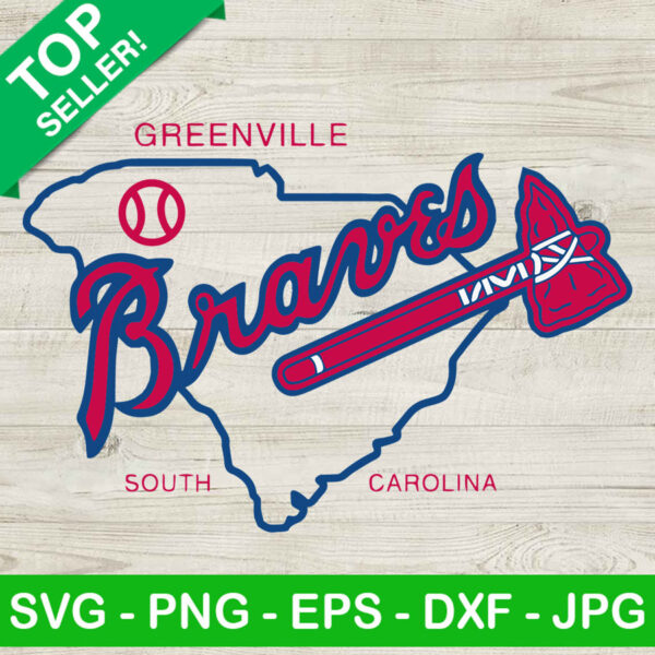 Greenville Brave Baseball SVG, South Carolina SVG, Brave Baseball SVG