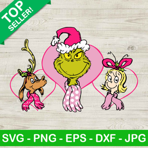 Grinch Cindy Lou Who Christmas SVG, Max Dog Christmas SVG, Funny Christmas SVG