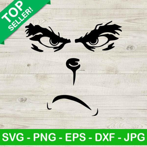 Grinch Face SVG, The Grinch SVG, Christmas Grinch SVG