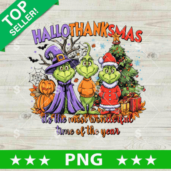 Grinch Happy Hallothanksmas Png