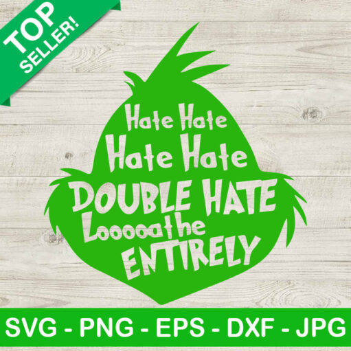 Grinch face hate hate SVG