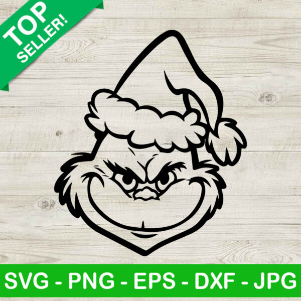Grinch head christmas SVG, Grinch head SVG, Grinch christmas SVG