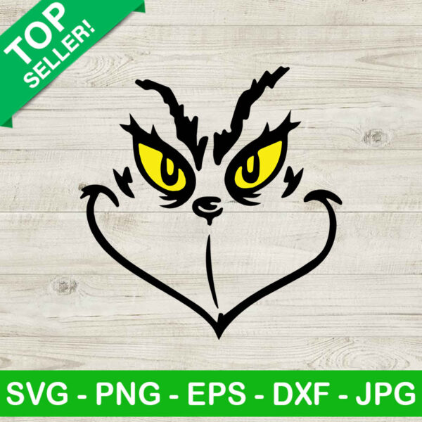 Grinches face SVG, Funny Grinch SVG, Christmas Grinch SVG