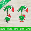 Grinches hand christmas bad bunny SVG, Grinch hand SVG, Bad bunny santa hat christmas SVG