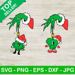 Grinches hand christmas bad bunny SVG, Grinch hand SVG, Bad bunny santa hat christmas SVG