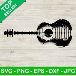 Guitar Hippie SVG, Guitar Trees SVG, Guitar Forest SVG