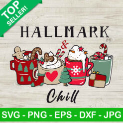 Hallmark And Chill Christmas SVG, Christmas Coffee SVG, Christmas Coffee Drink SVG