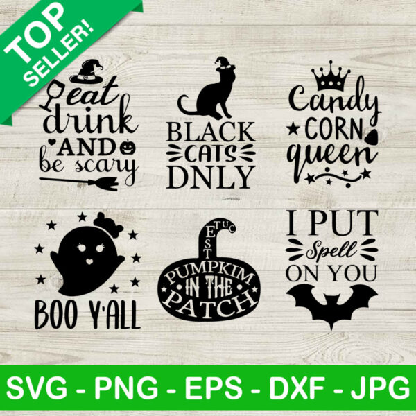 Halloween black cat bundle SVG, Black cat SVG, Halloween bundle SVG