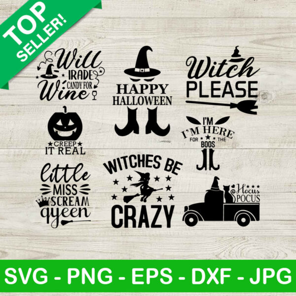 Halloween witch Bundle SVG, Witches SVG, Happy Halloween SVG