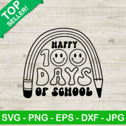Happy 100 days of school pencil SVG, Happy 100 days of school SVG, School SVG