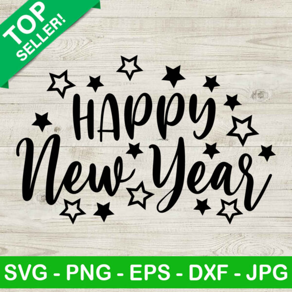 Happy New Year SVG, New Year Ever SVG, Retro 2023 SVG