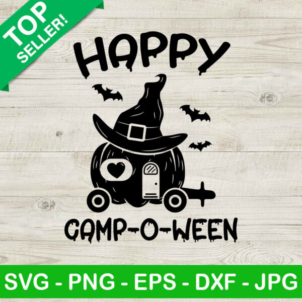 Happy camp o ween SVG, Halloween camping SVG, Camping funny SVG