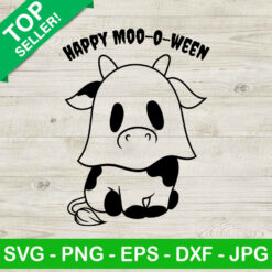 Happy moo o ween SVG, Happy halloween cow SVG, Dairy cow halloween SVG